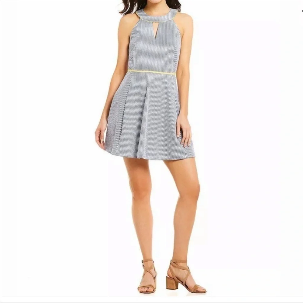 Draper James Seersucker Payton Sleeveless Dress Size 4 - Picture 1 of 14